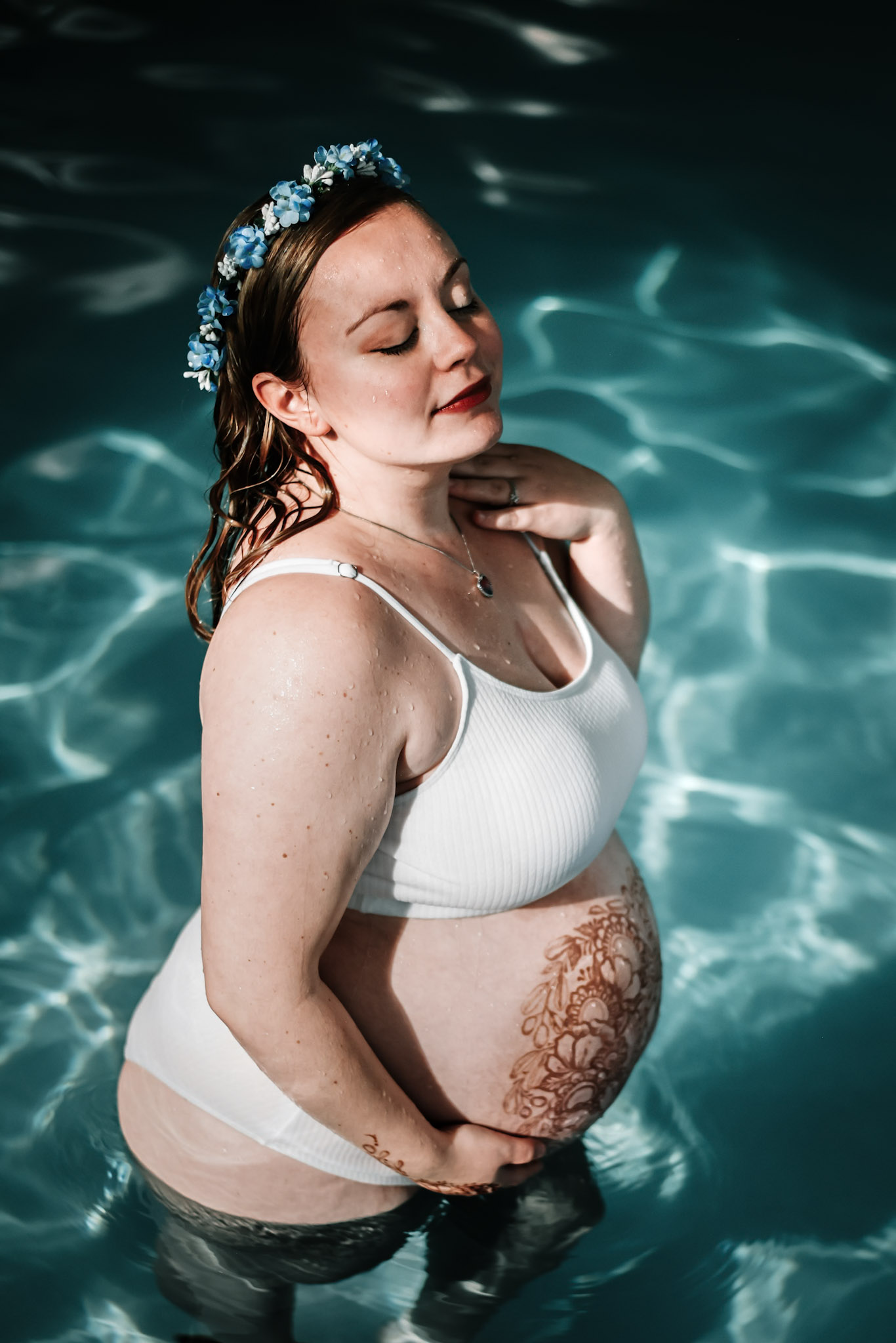 Water maternity portrait